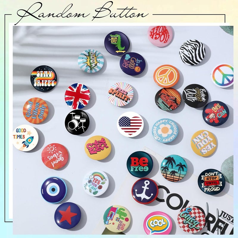 Kigeli 80's Buttons Pins 1 Inch/ 25 mm Retro Punk Button Pin Slogans Sayings Pinback for Backpacks Bags Hats Jeans - Image 4